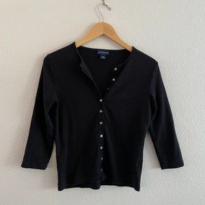 Ann Taylor, Black, Cardigan, Size Medium